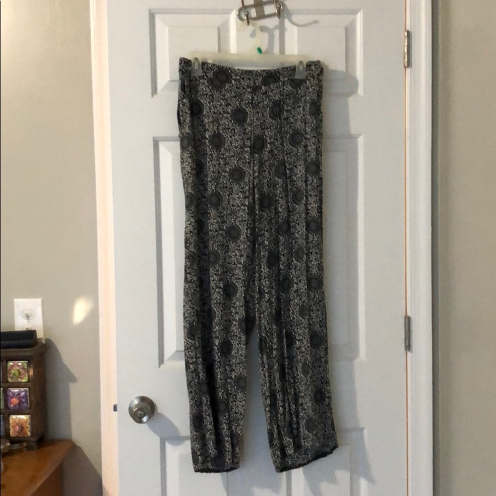 Patterned silky pants